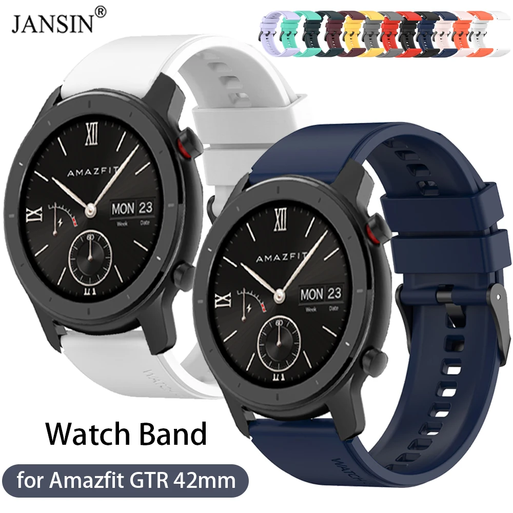 Silicone Watchband For Amazfit GTR 42mm Strap Wristband For Huami Amazfit Watch GTR 42mm Bracelet Replacement Accessories
