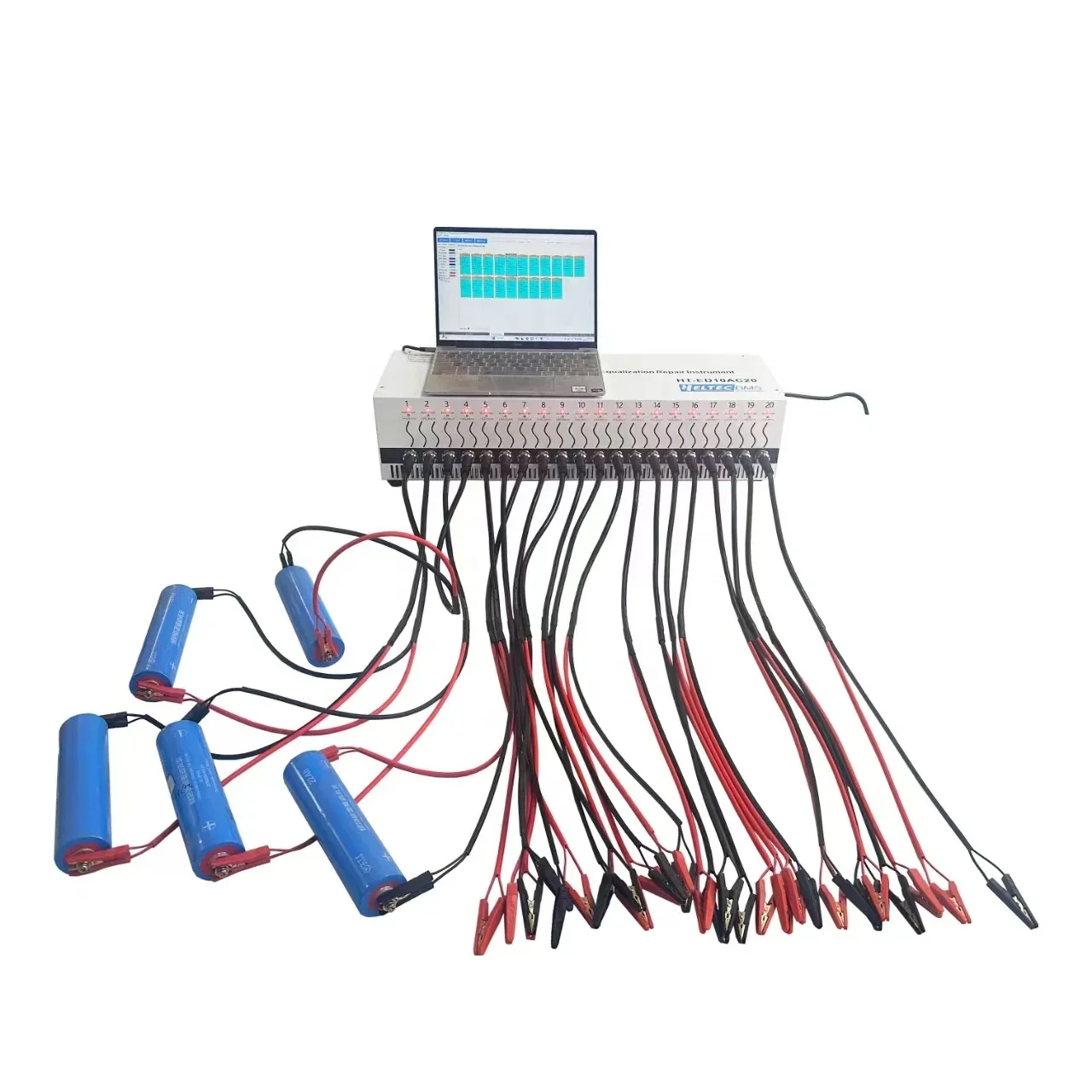 Car Battery Machine Repair 20 Channel 10A Voltage Balance Equalizer Charge / Discharge Lithium Battery Capacity Tester