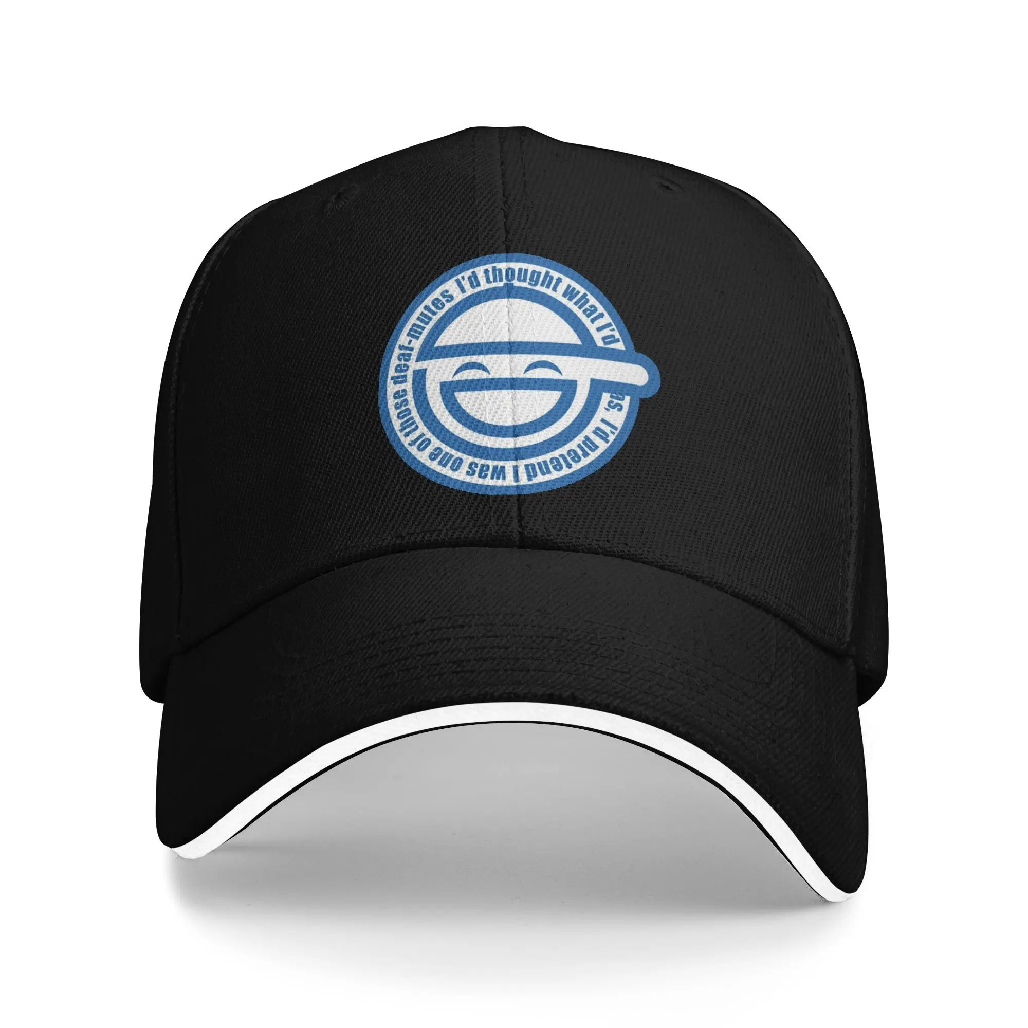 Sun Baseball Cap The Laughing Man  Print Hip Hop Hats Breathable y2k Cute Kpop Rock Snapback Cap