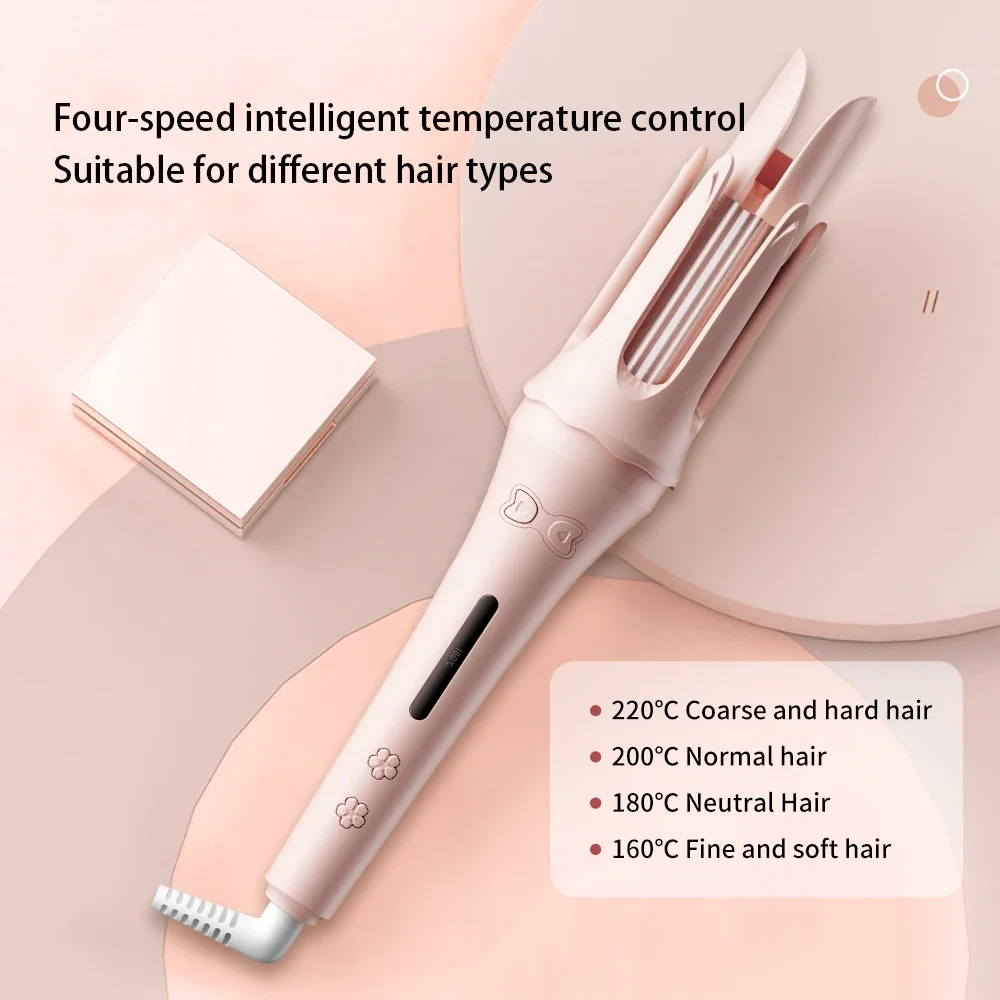 

Automatic Curling Iron 32mm Auto Rotating Ceramic Hair Roller Wand with 100M Negative Ions 3 Temperature Settings Fast Heating