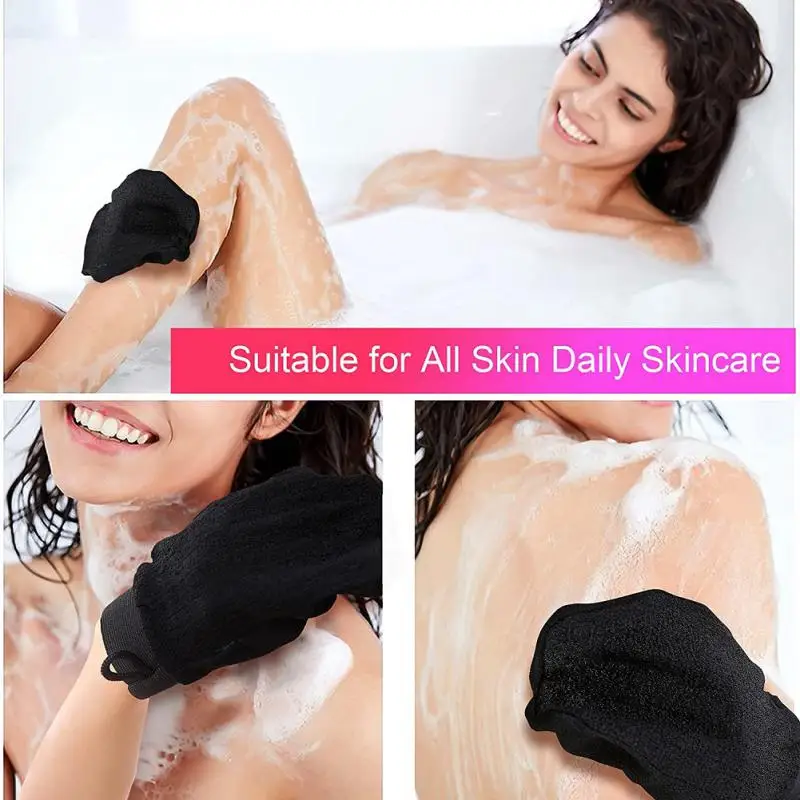 Double Sided Hammam Scrub Mitt Magic Peeling Glove Exfoliating Tan Shower Towel Removal Mitt Bathroom Accessories