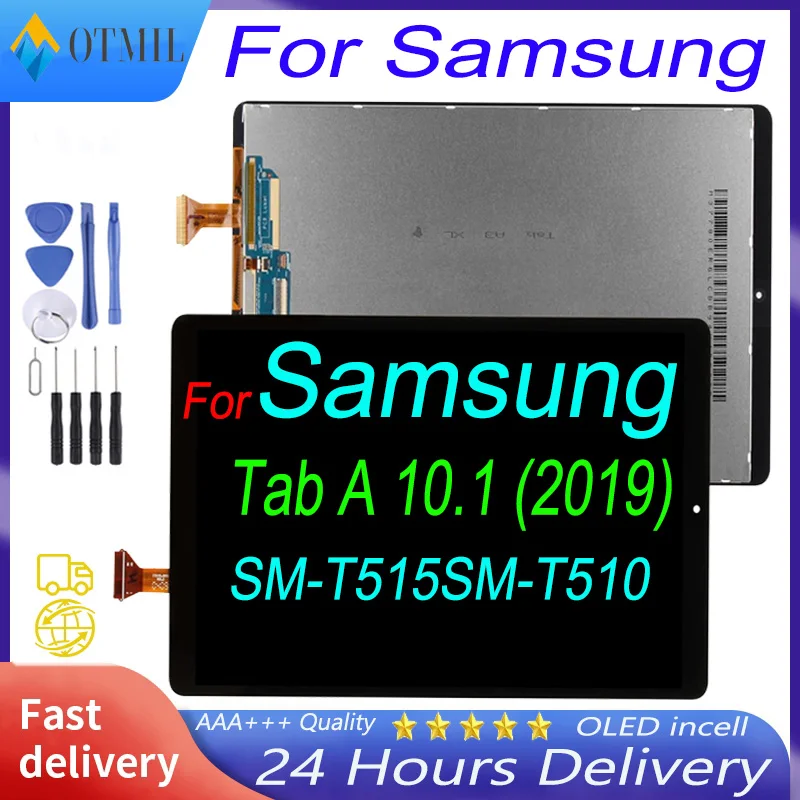 

AAAAA+++ 10.1" For Samsung Galaxy Tab A 10.1(2019) WIFI T510 SM-T510 T510N LCD Display Touch Screen Assembly T515 LCD Replacment