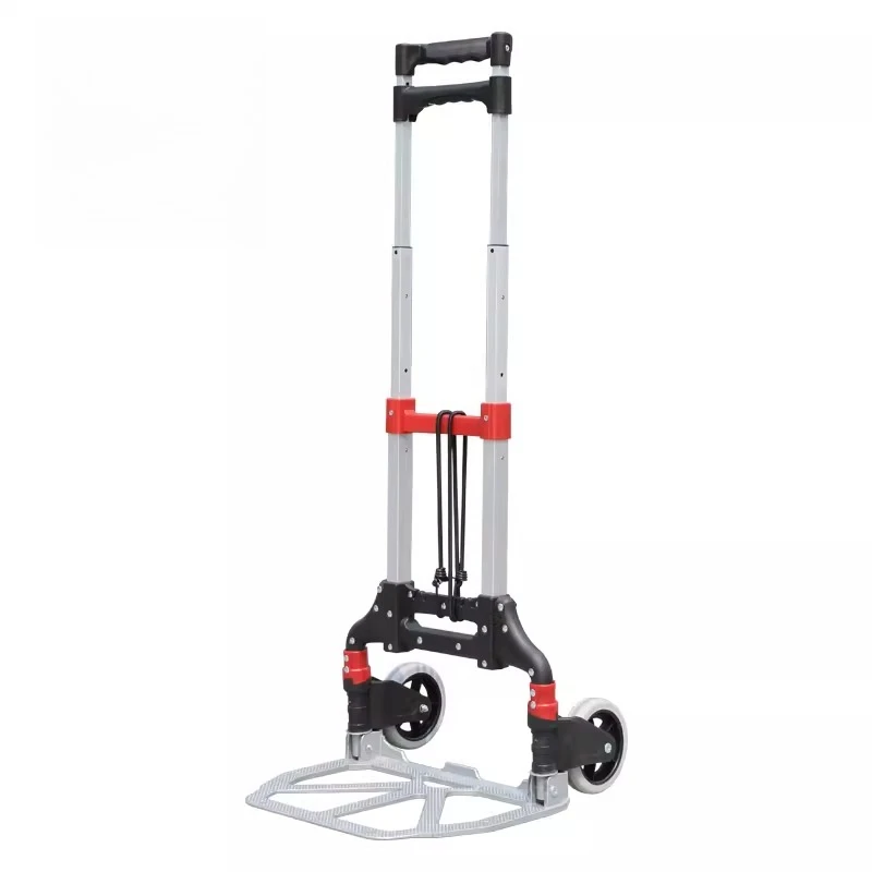 Portable easy stretchable foldable shopping cart station wagon, small handling push-pull truck