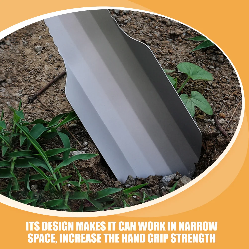Cazzuola da giardino compatta in titanio, pala da giardinaggio multiuso, per scavare radici, piantare miscelare il terreno all'aperto