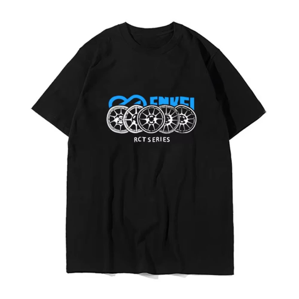 

2025 Summer RCT4 Rally Wheel EVO STI GR Racing Wheel Modified Breathable Fashion Casual High-quality Crewneck Printed Pattern T