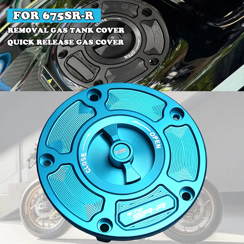 Motorcycle Accessories For 675SRR 675SR-R 2025 2024 CNC aluminum Fuel Gas Tank Cap Cover Aluminum Keyless