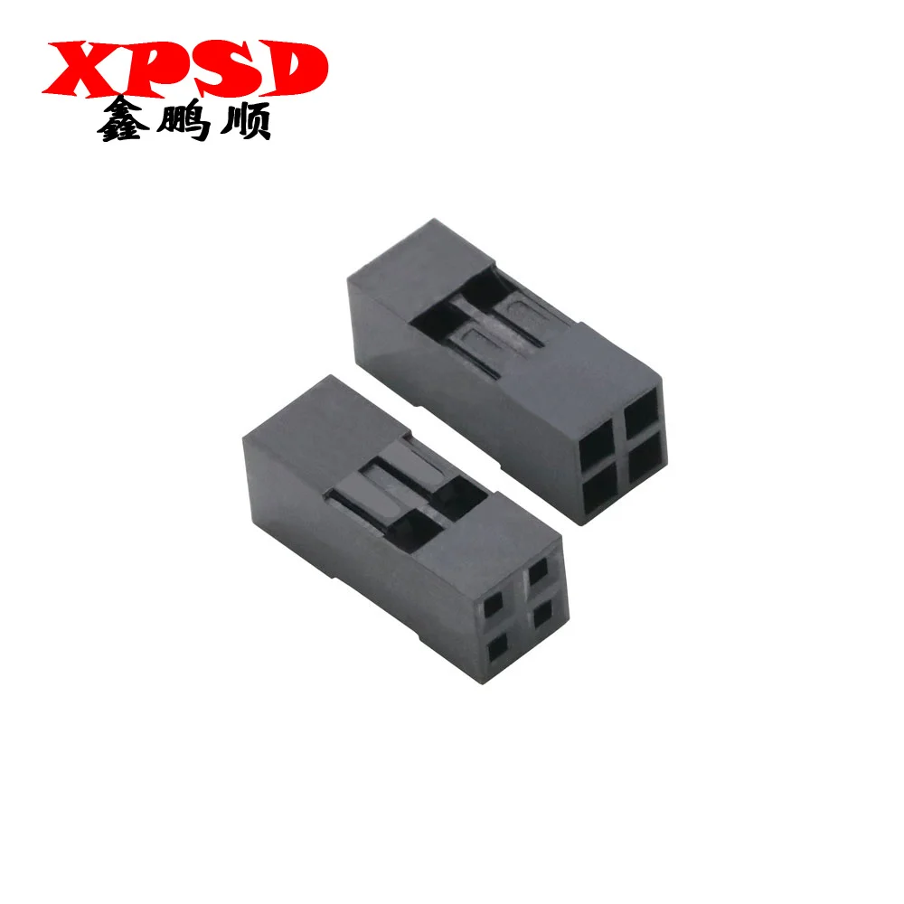 TJC8 Dupont Plastic Shell Plug 2.54mm Double Row Dupont Connector 2*2/3/4/5/6/7/8/9/10/20P Housing Female Pin Connector Terminal