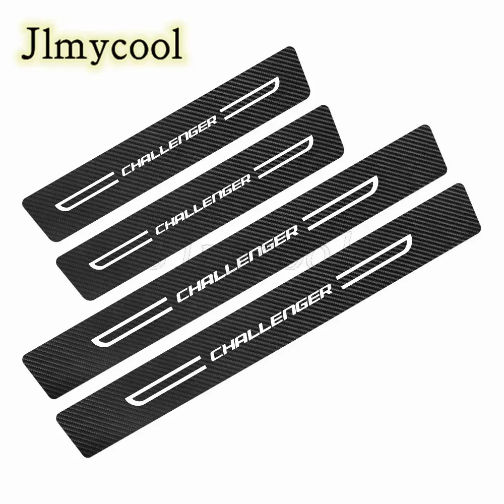 4PCS Car Sill Stickers Auto Exterior Accessories For CALIBER CHALLENGER JOURNEY CHARGER DURANGO CARAVAN DART NITRO AVENGER