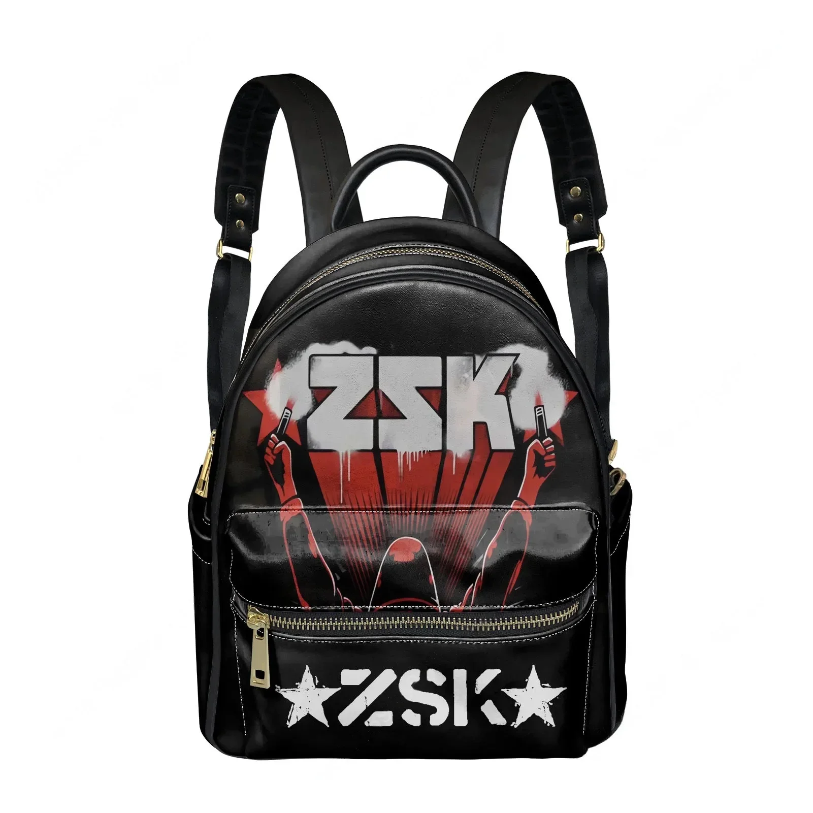 ZSK German Berlin Skateboard Punk Band Backpack Womens Mens  Double Shoulder Bag Business Travel Bookbag Rucksack Gift Daypack