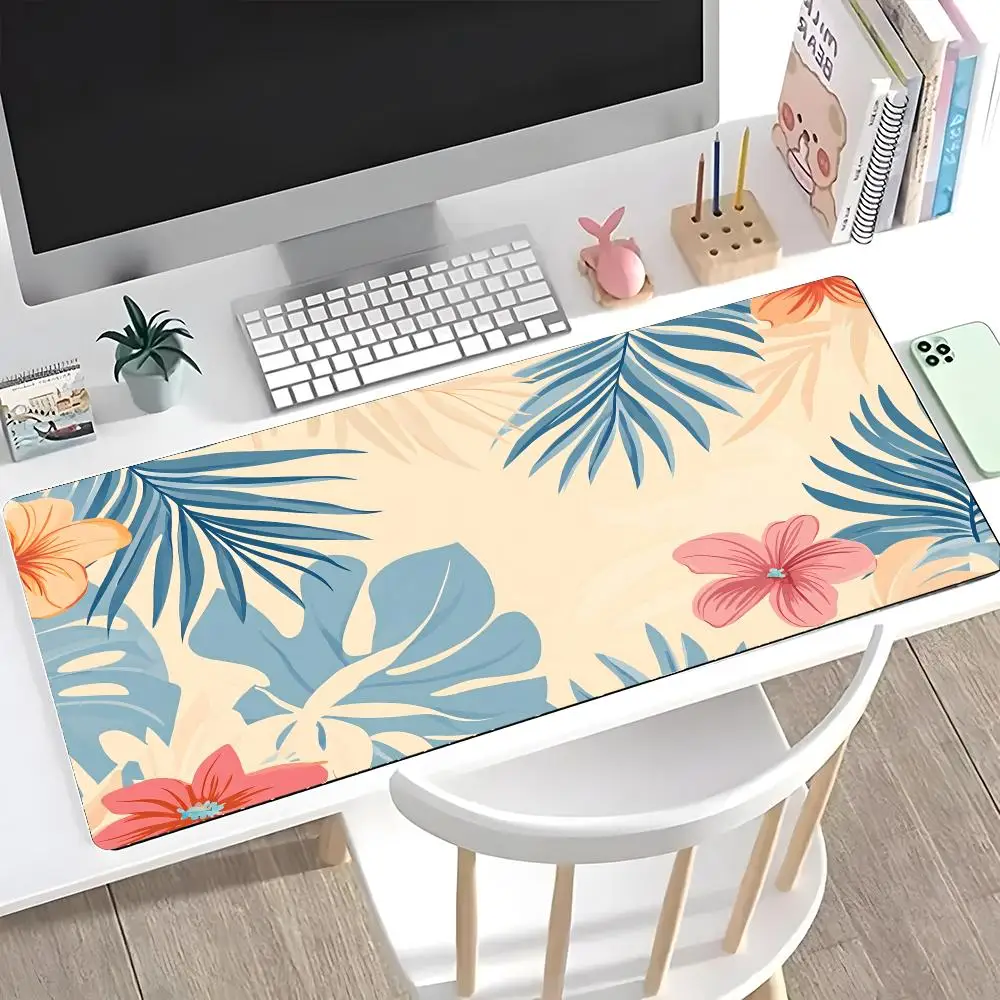 Spring Flower Print Mouse Pad Mousepad Large Gaming Mouse Pad LockEdge Thickened Computer Keyboard Table Desk Mat