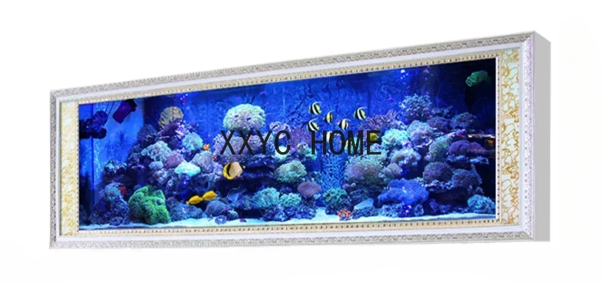 

Wall-Mounted Fish Tank European-Style Living Room Glass Photo Frame Aquarium Ecological Wall-Mounted Medium and Large