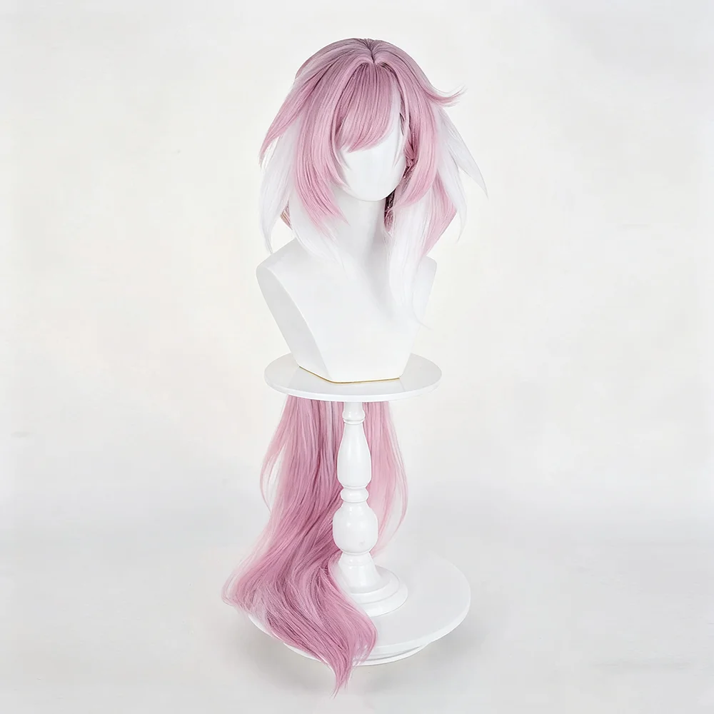 Spiel Honkai Impact 3 Elysia Cosplay Perücke Frauen Lolita Rosa Langes Haar Hitzebeständige Synthetische Perücke Karneval Halloween Prop