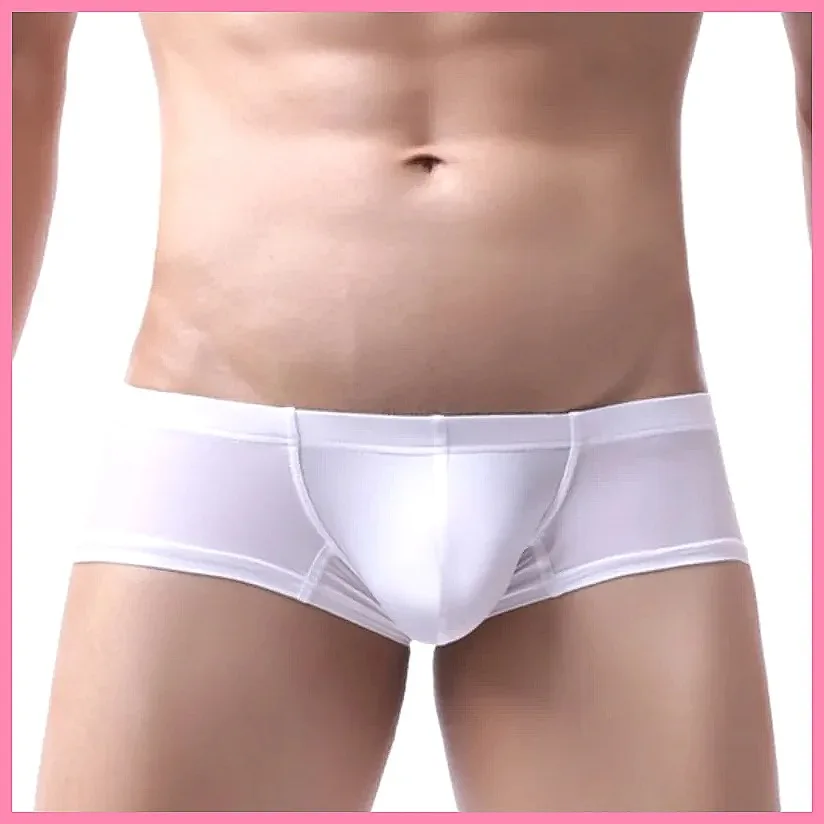 

Men's Seamless Nylon Boxer Briefs Low Rise Invisible No Show Underwear Breathable Comfort