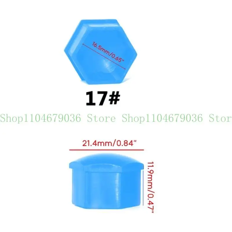 652F 20Pcs 17mm Car Wheel Nut Lid Covers Lid Anti-Rust Auto Screw Cover