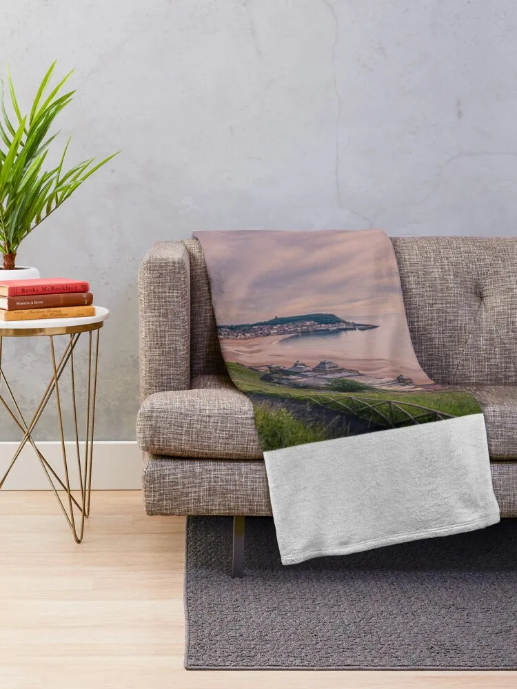 Golden Morning Sunrise at Scarborough South Bay Throw Blanket Personalized Gift Luxury St christmas gifts Blankets