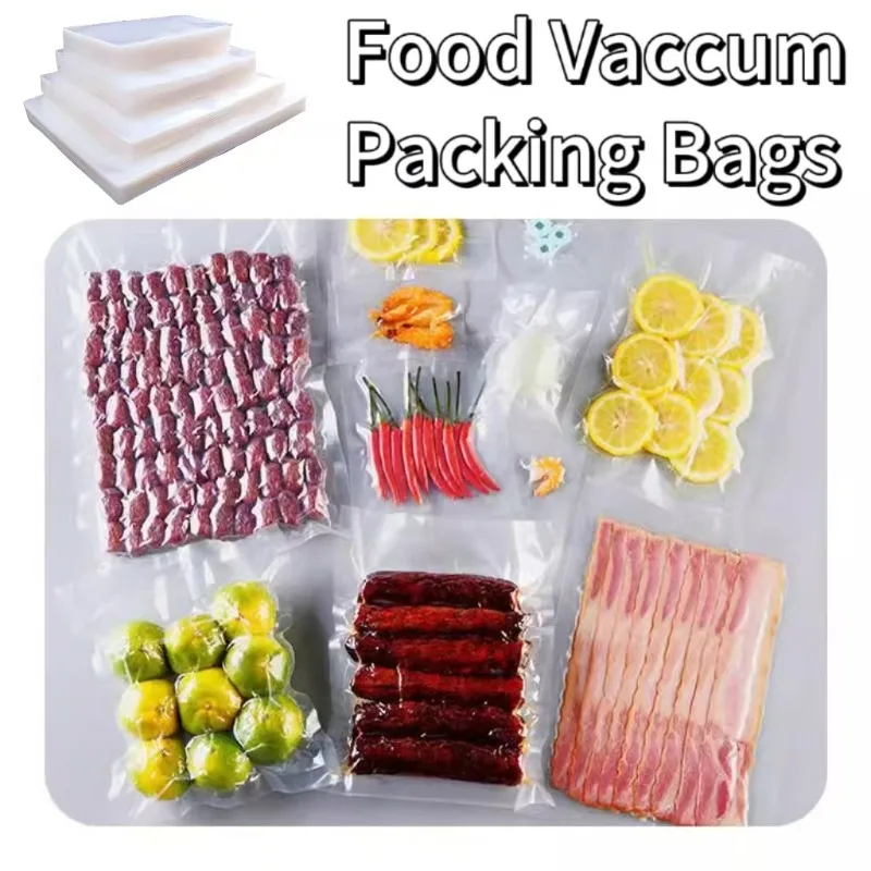 100 قطعة من أكياس حفظ الطعام المكنسة الكهربائية، كيس مكنسة كهربائية للطعام، لإعداد وجبة تخزين Vac وسوس فيديو، حقيبة مختومة لحفظ الطعام