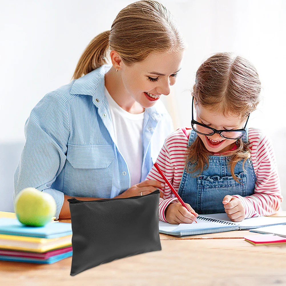 

2pcs Waterproof File Bag Cash Zipper Bank Bags Deposit Zippered Pouch Document Folder Organizer Portable for Travel