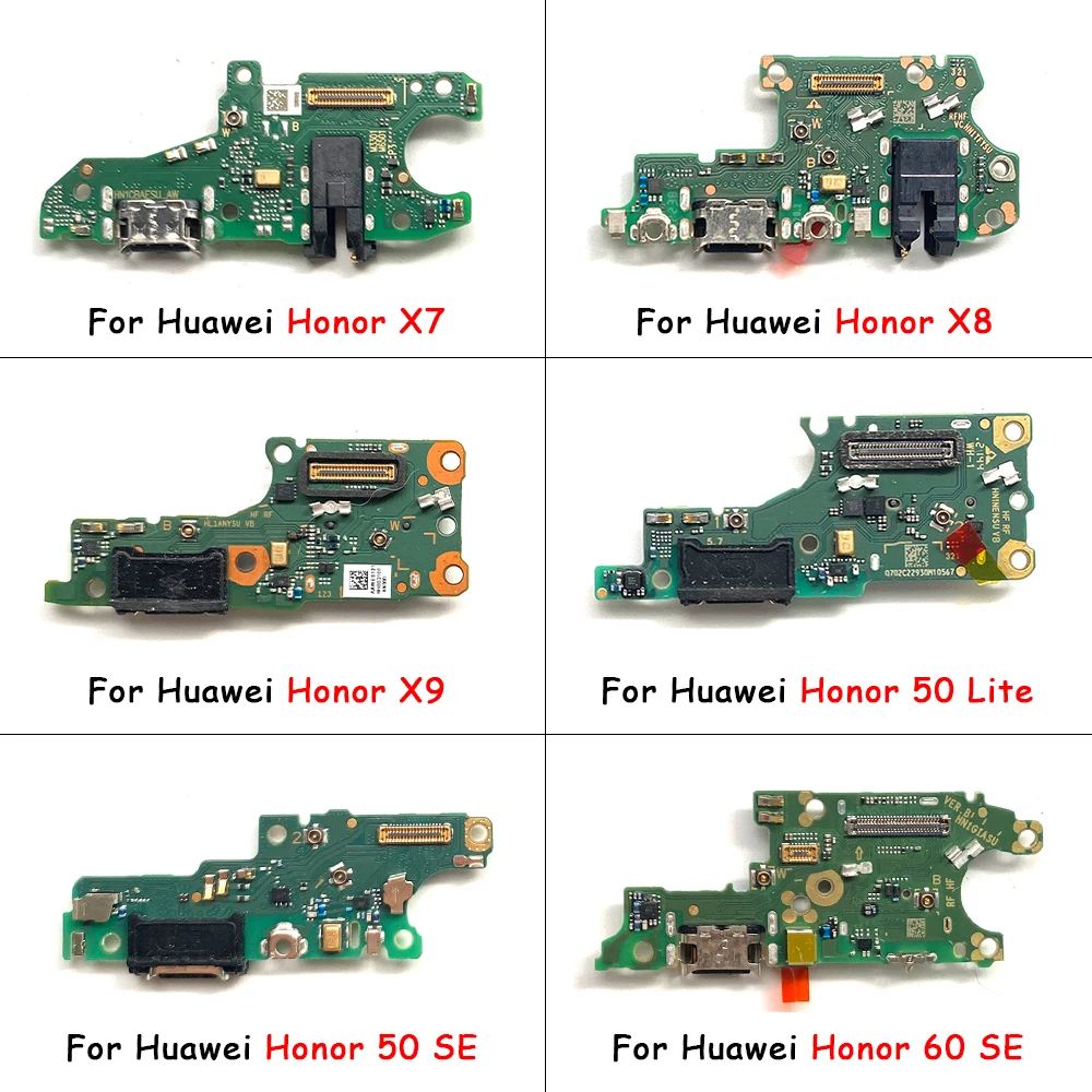 NEW Full Chip USB Charging Port Mic Microphone Dock Connector Board Flex Cable For Huawei Honor 50 Lite 60 Pro Se 70 5G X7 X8 X9