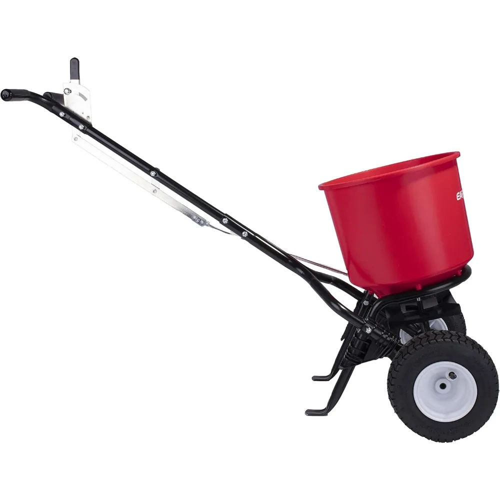 2600A-Plus 40 LB (18 KG) Walk-Behind Broadcast Fertilizer Spreader, Garden Seeder, Salt Spreader w/9-Inch Pneumatic Wheels