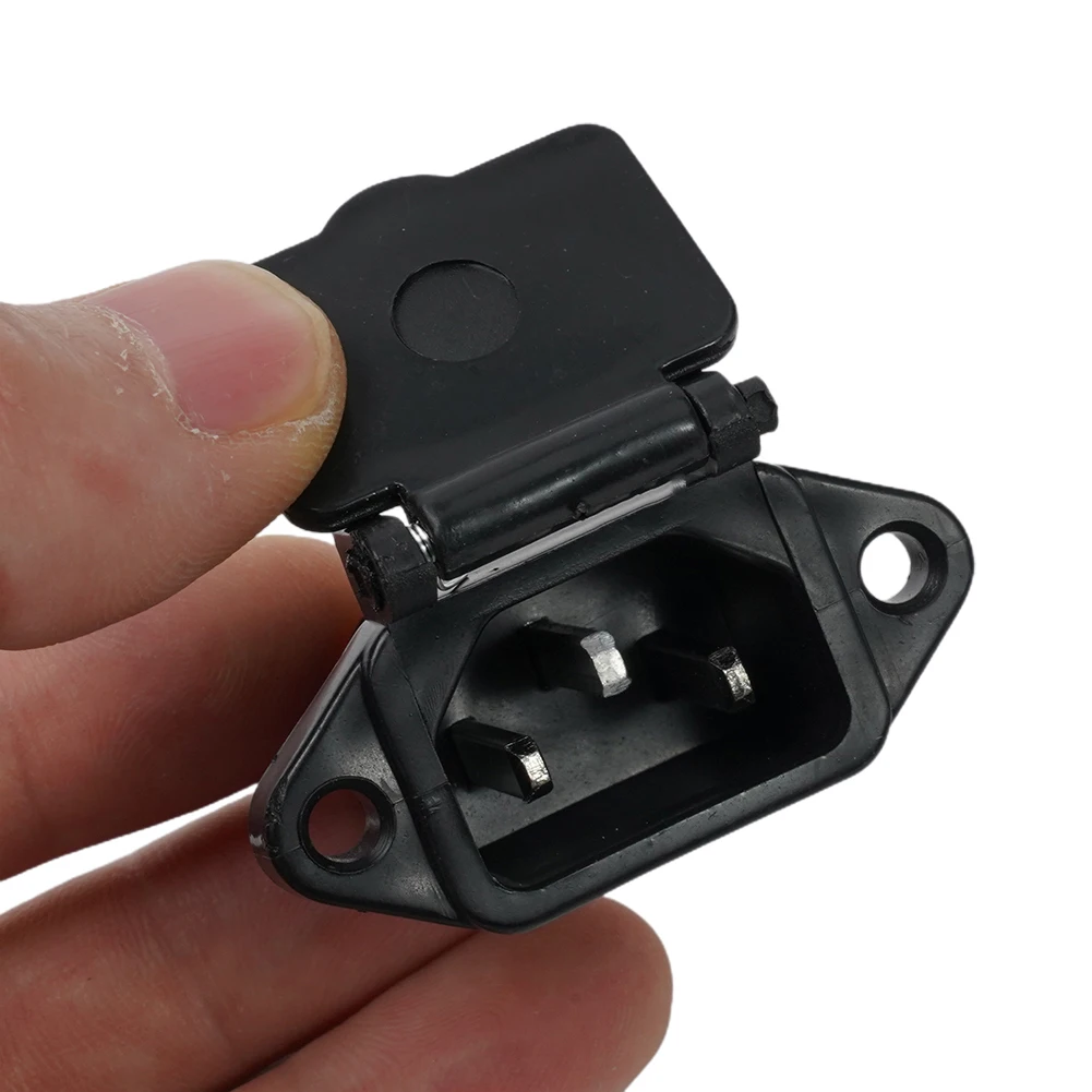 Enchufe de carga para Scooter Eléctrico, Conector de Cable de bicicleta eléctrica, enchufe de Cable de tres orificios con cubierta de Cable