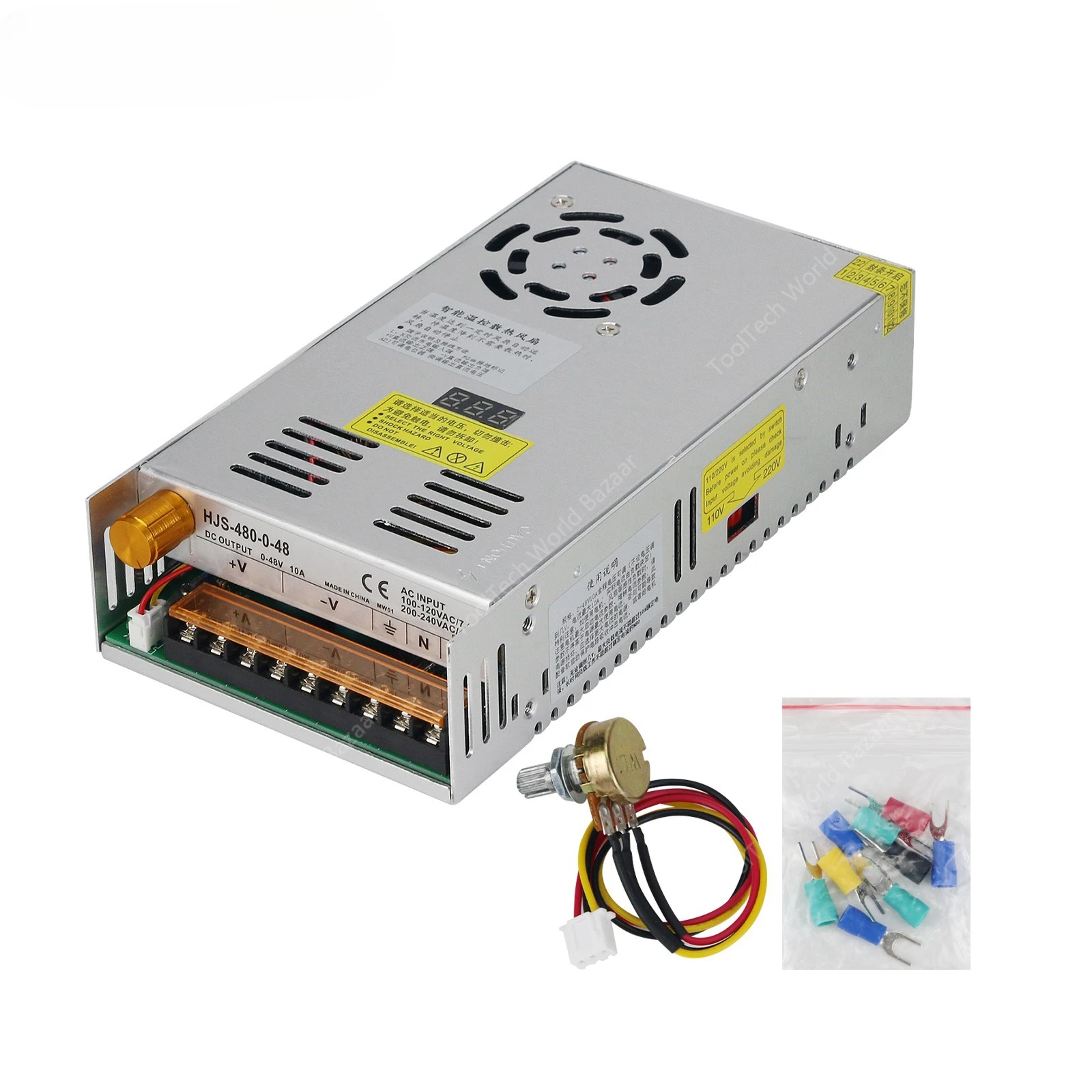 

Maxgeek 480W Adjustable DC Switching Power Supply Switch Mode Power Supply 0.28" Display (Output 0-5V 60A)