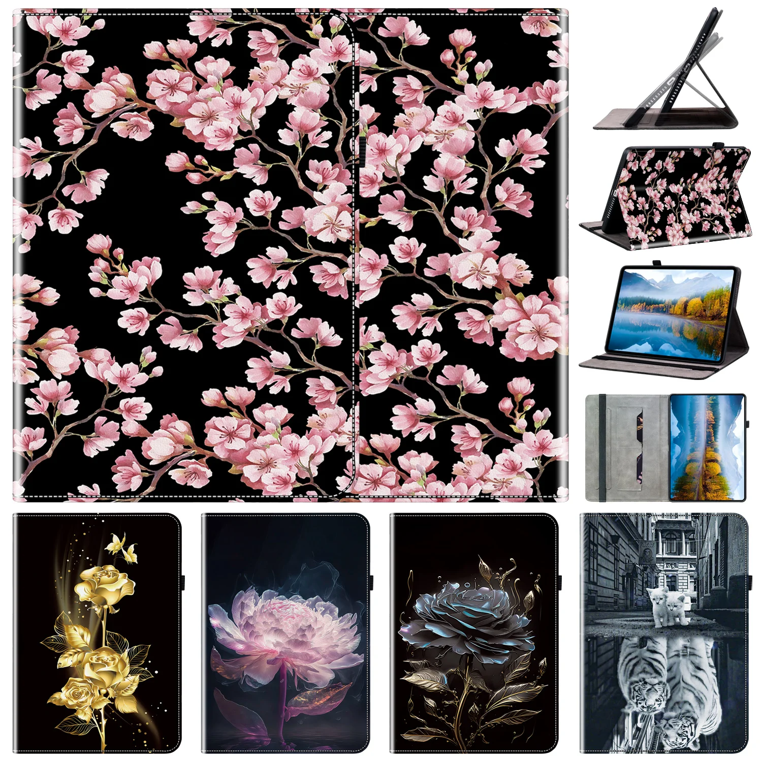 

Кожаный чехол для Realme Pad 2 11.5 Pad Mini 8.7, чехол OPPO Pad SE Air 10,36 Realme Pad 10,4 X PU с кристаллическим узором, чехол для планшета