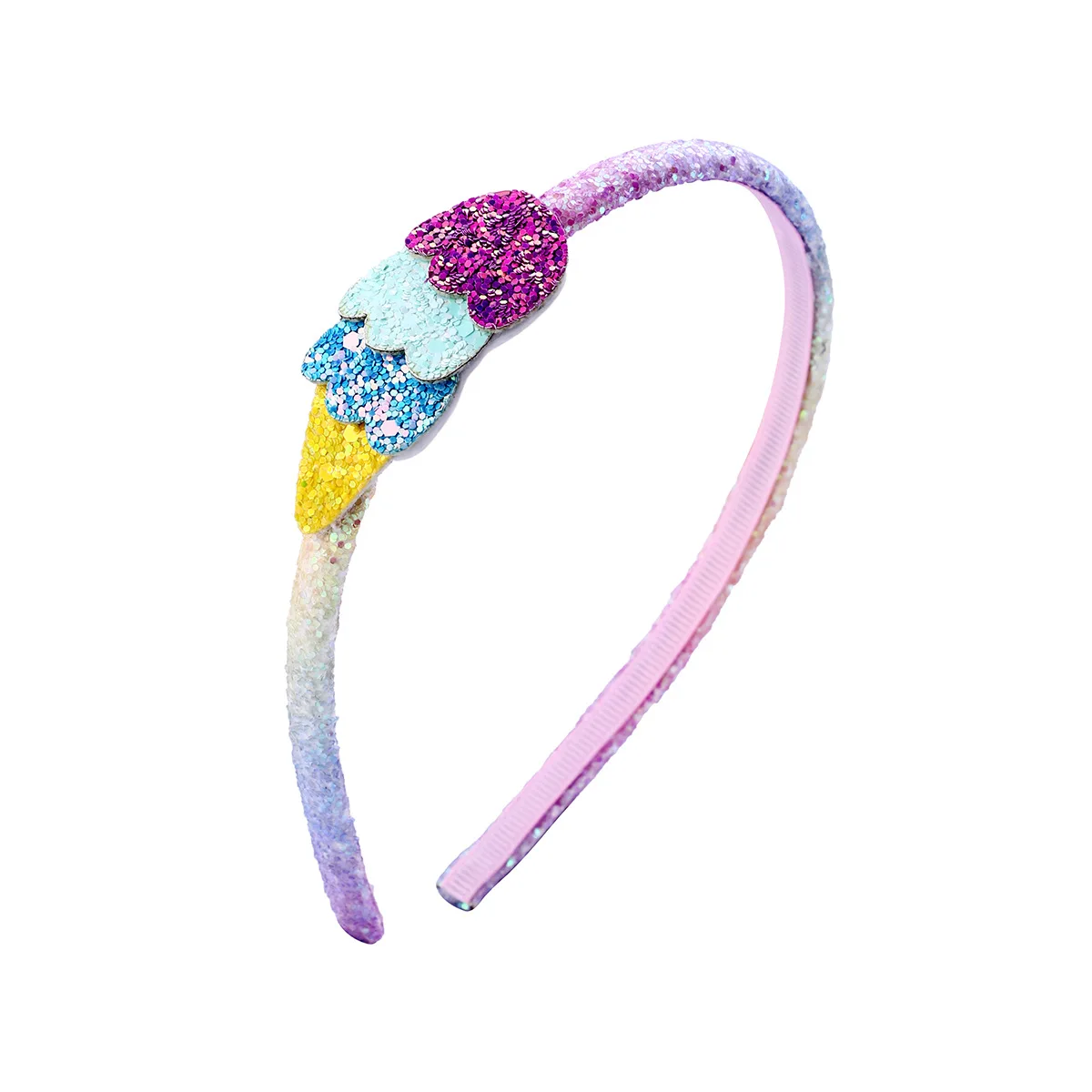 

Wholesale 10pcs Glitter Popsicle Hairbands Pastel Hard Headbands Princess Headwear Boutique Hair Accessories for Girls