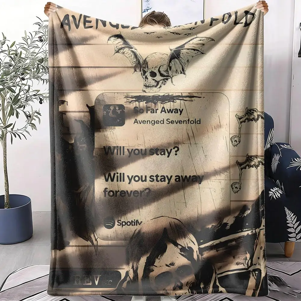 A-Avenged S-Sevenfold Throw Soft Flannel Throw Summer AC Blanket Lightweight Cool Nap Blanket for Sofa Bed Couch Travel
