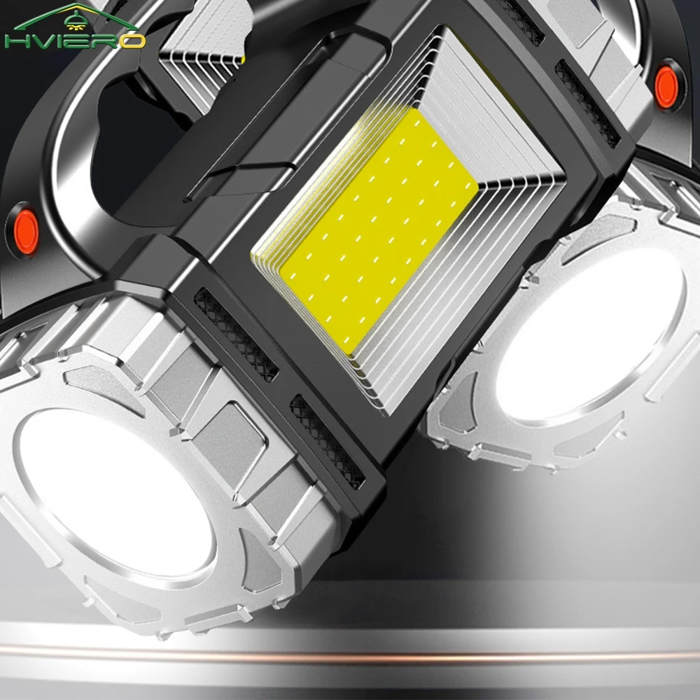

Handheld Waterproof USB Charging Solar Portable Flashlight COB Side Lamps Outdoors Fishing Hiking Camping Lights LED Searchlight