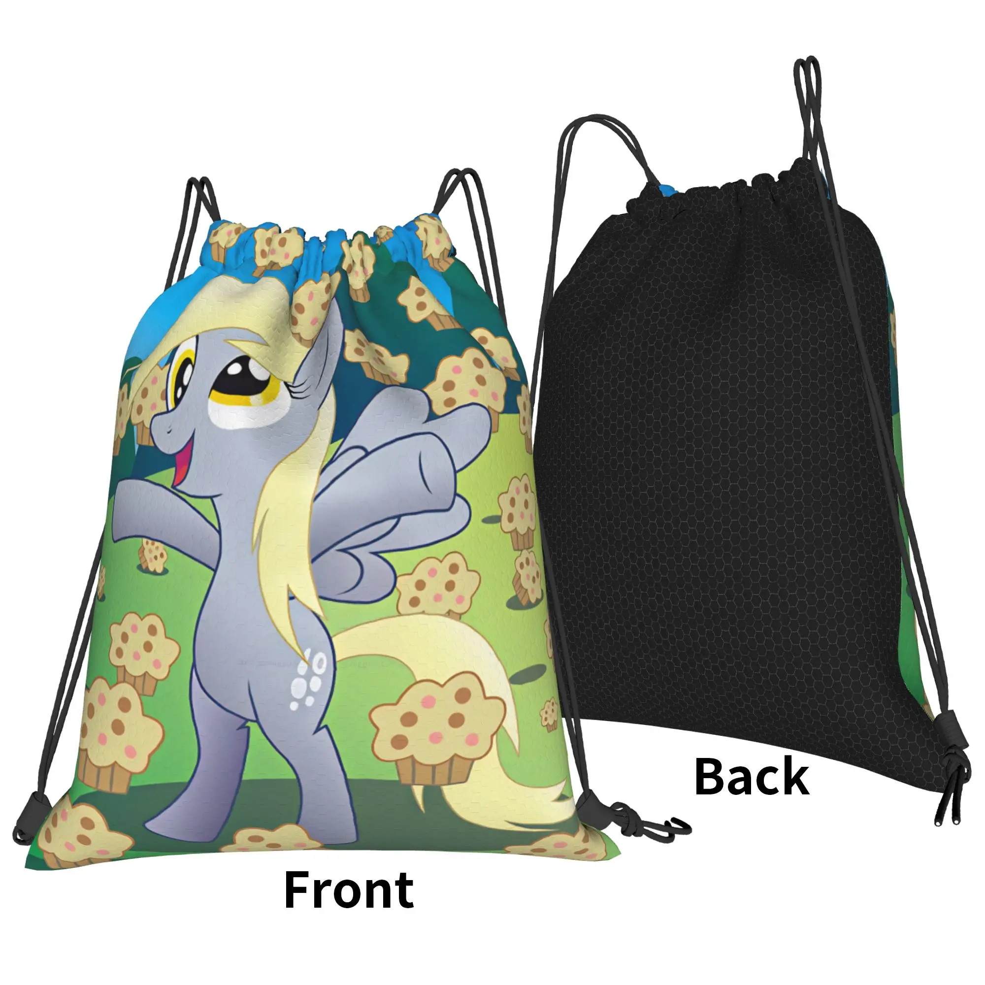 Derpy Muffins Hooves Drawstring Bag  YSK Fashion School Gym Backpacks For Students Waterproof Sackpack String Bags