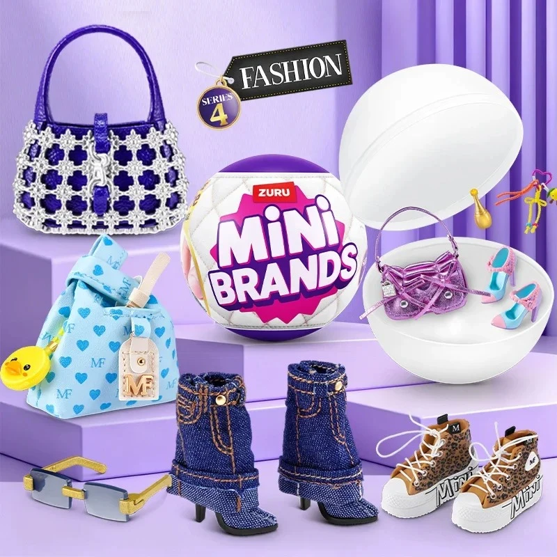 

Mini Brands Fashion Mode Series 4 Bind Box Mini Fashion Shose Bag Mystery Box
