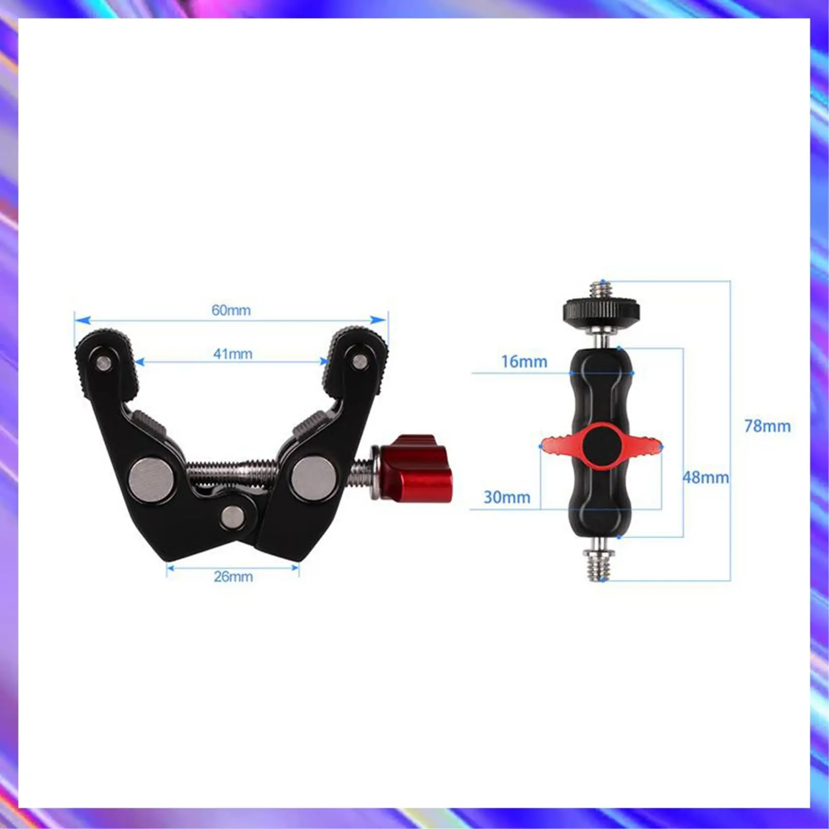 

A24U 11 Inch Friction Articulating Magic Arm + Super Clamp Crab Plier Clip & Magic Arm Double Hot Shoe Ball Head Crab Claw