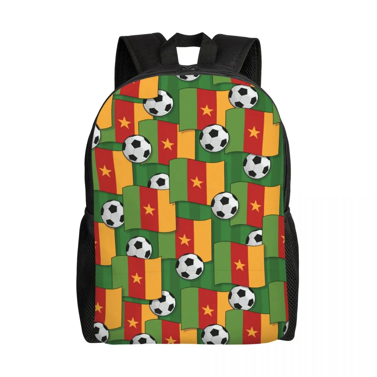 

Custom Cameroon Football Backpacks for Men Women School College Students Bookbag Fits 15 Inch Laptop Sports Soccer Balls Bags