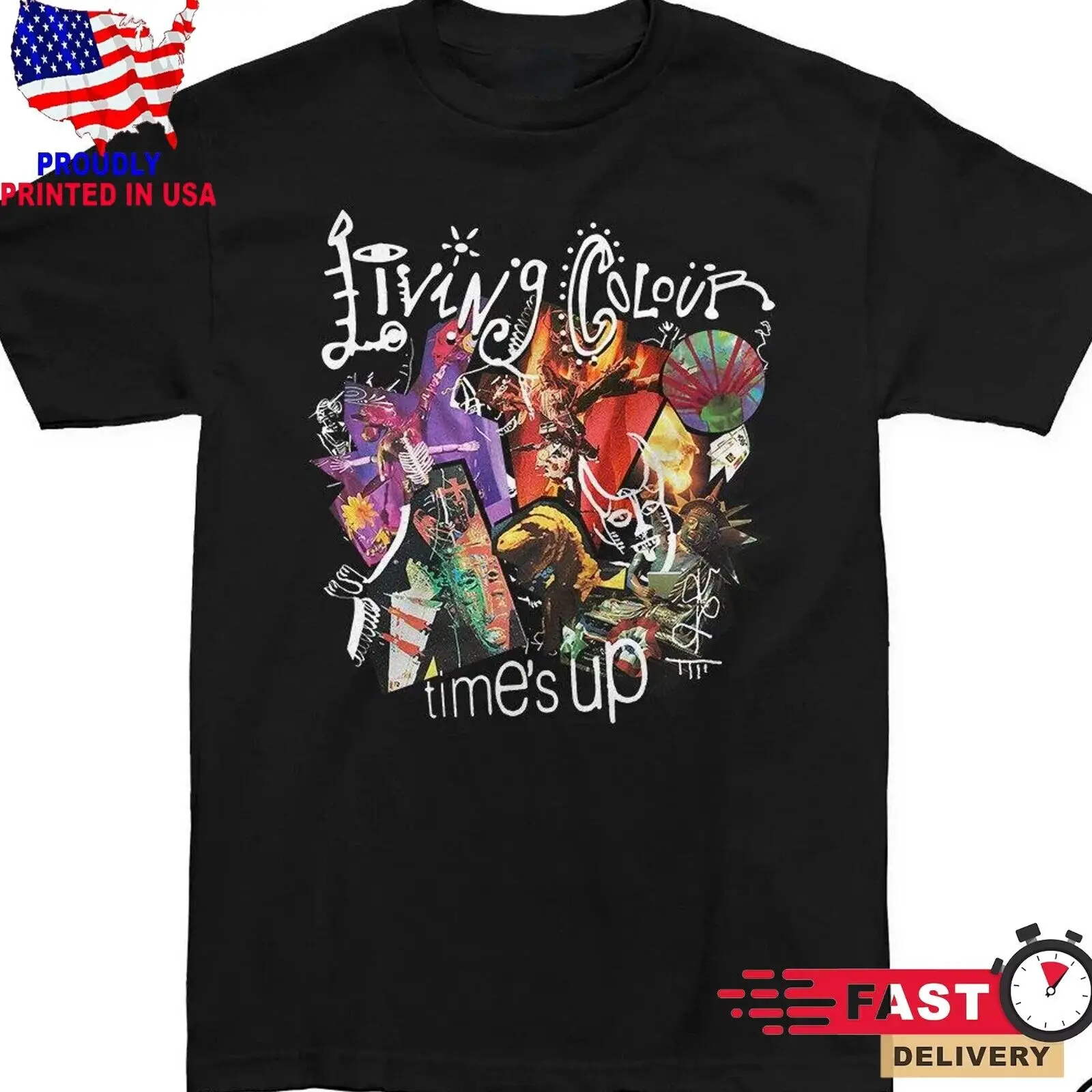 

Classic Living Colour Times Up Men Men S-5XL Tee 1HN335