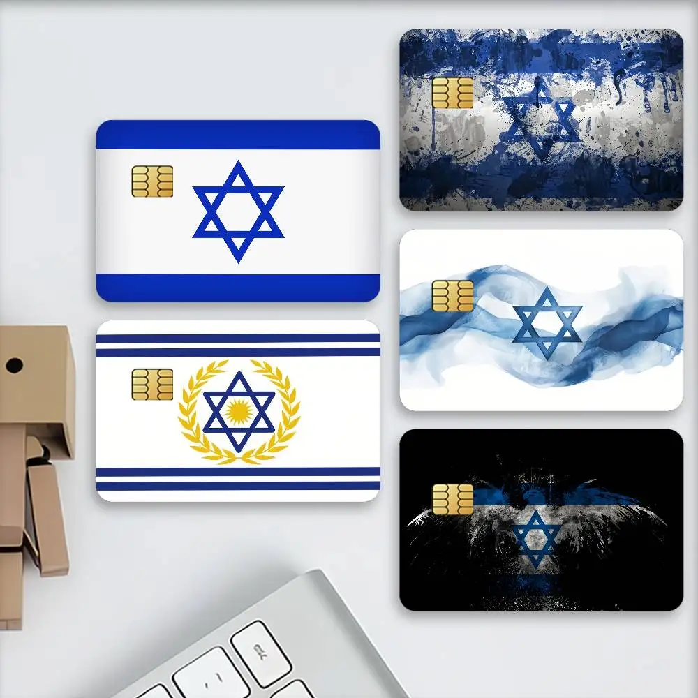 Flag Israel Credit Card Stickers Skin For Bank Debit Decorative Protection Scratch-resistant Gift 4PCS