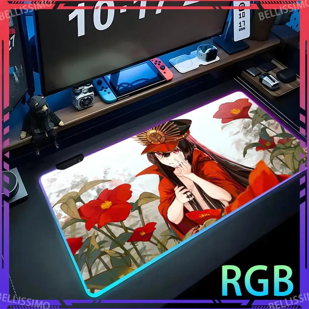 Oda_Nobunaga_FateGrand_Order Gaming desk accessories Mouse Office accessories Pad RGB Anime desk pad Gaming computer