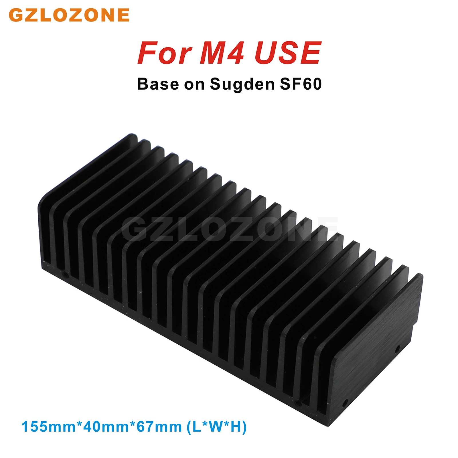 

Полностью алюминиевый радиатор для усилителя мощности Sugden SF60, мм x 40 мм x 67 мм