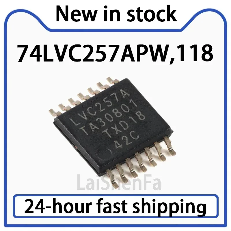 5-10PCS 74LVC257APW,118 TSSOP-14 Four Channel 2-input Multiplexer Three State Stock