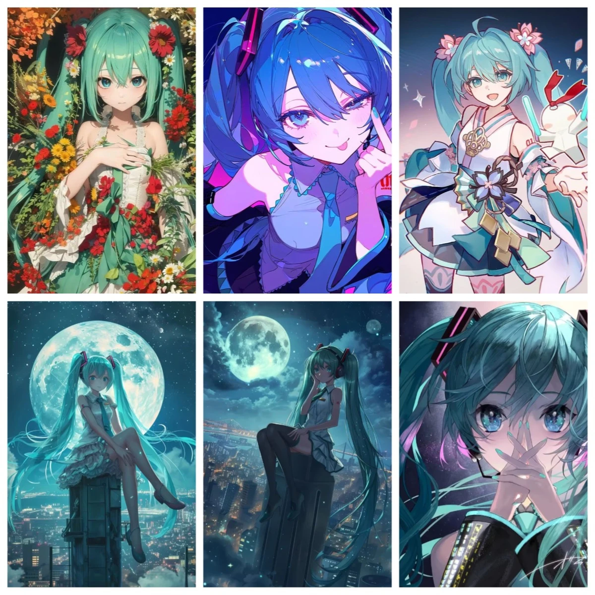 Jigsaw Puzzles Singer M-Miku Anime Figure  500/1000/1200/2000PCS Wall Decor for Living Room Bedroom Gift No Frame