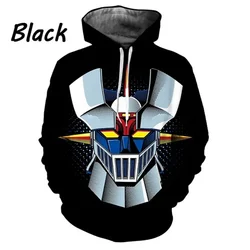 Homens e Mulheres de Animação Japonesa Robot Hoodies, TV Magazine, Mazinger Z Hoodie, 3D Print Pullovers, Moda Harajuku, Y2K Roupas