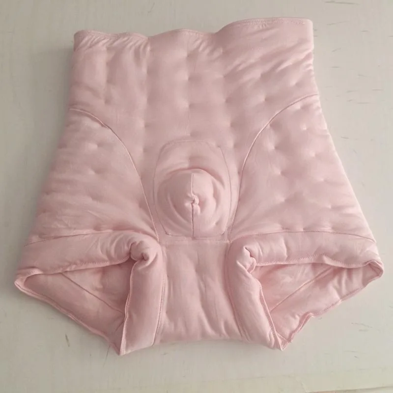 Men's Cotton Briefs Handmade Puffy Warm Soft Touch Bulge Underpants BF Belly Soft Briefs Bottom Plus Size High-Waisted Panty