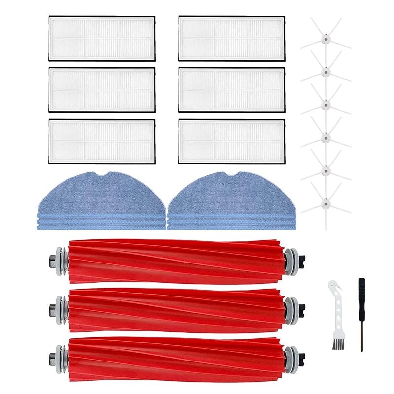 For Xiaomi Roborock S7 T7S T7S Plus Vacuum Cleaner Spare Parts Main Brush Side Brush Hepa Filter Mop Cloth
