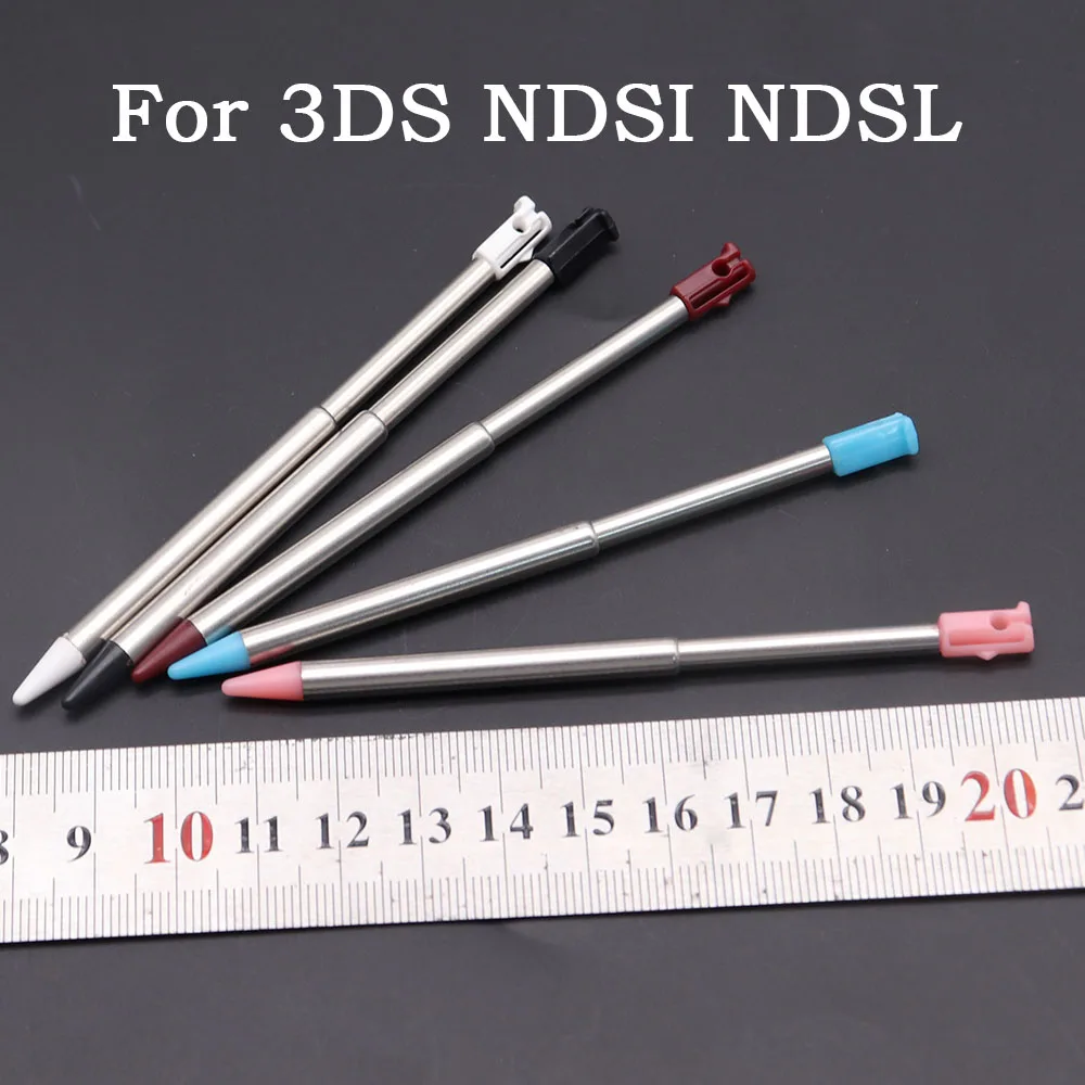 5pcs Retractable Metal 7-12cm Length Touch Screen Stylus Pen Set For NDSI NDSL For 3DS Gaming Accessory