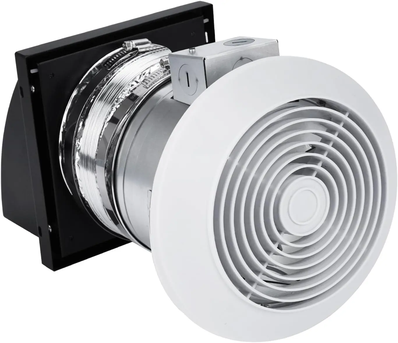 

6-Inch Through Wall Exhaust Fan, 512M Fast Deodorize & Dehumidify, 80 CFM 4.0 Sones with Retractable Duct
