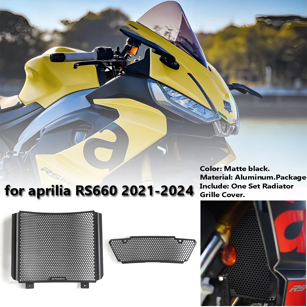 

Motorcycle Radiator Core Guards Grille Cover Protection for Aprilia RS660 2021-2024 Water Tank Honeycomb Mesh