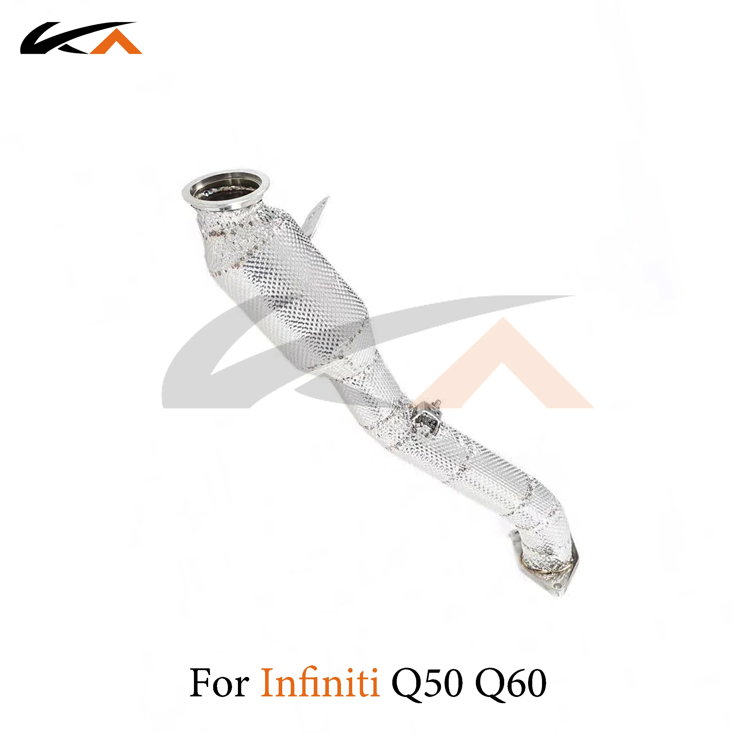 KA Tuning exhaust system header stainless downpipe for Infiniti Q50 Q60 2.0T axle pipe catalysis heat shield