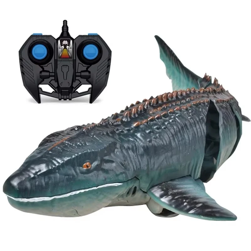 Rc قارب محاكاة Mosasaurus التحكم عن بعد سفينة الحيوان اللاسلكية قارب كهربائي عالية السرعة قارب سريع قارب لعبة الماء الصبي الهدايا