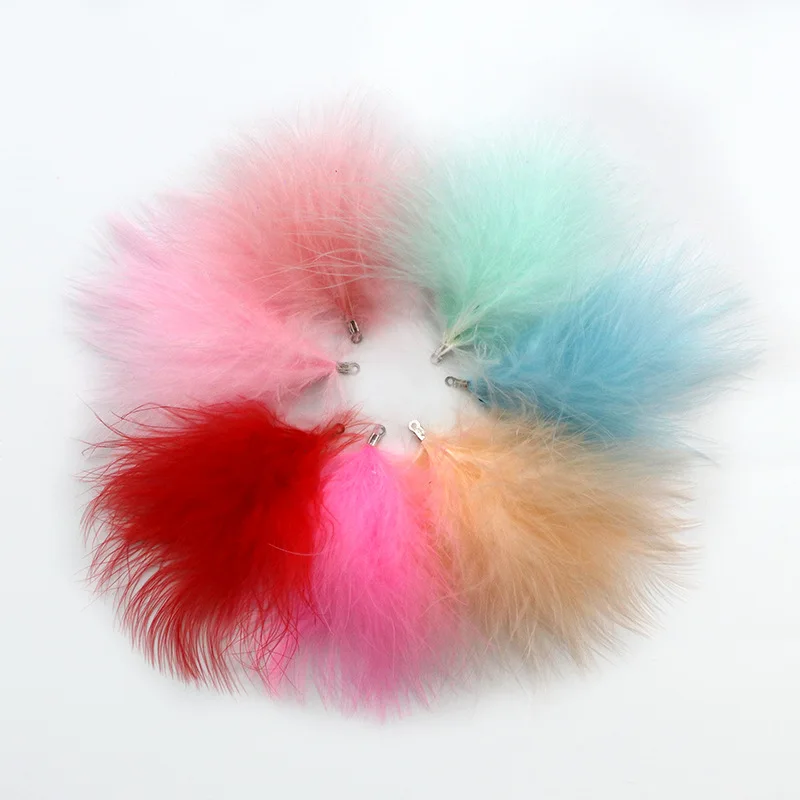 

Turkey Plumas Velvet Feathers with Metal Clip Buckle 6-10cm for DIY Feather Jewelry Crafts and Dream Catcher Decoration