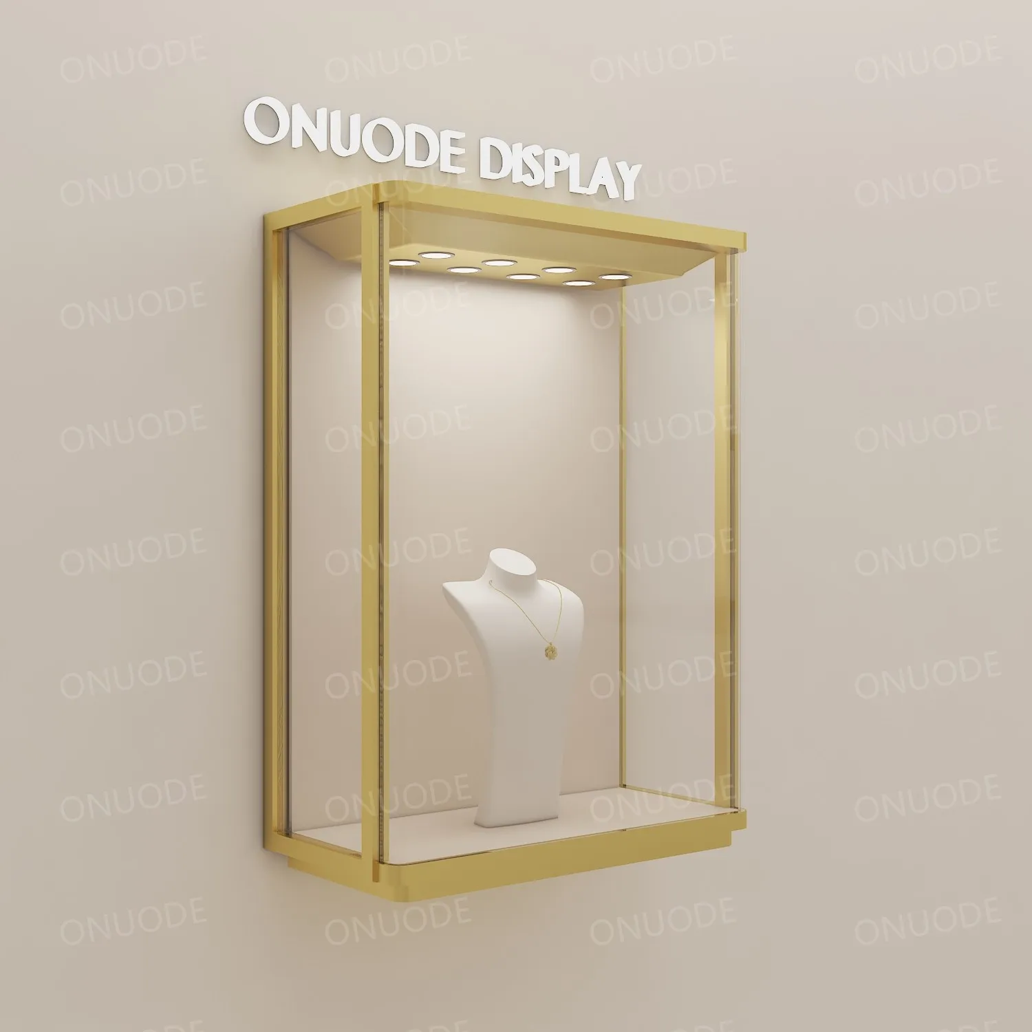 Custom.New Luxury Jewelry Store Counter and Shop Shelf LED Light Handbag and Jewellery Display Showcase on Sale