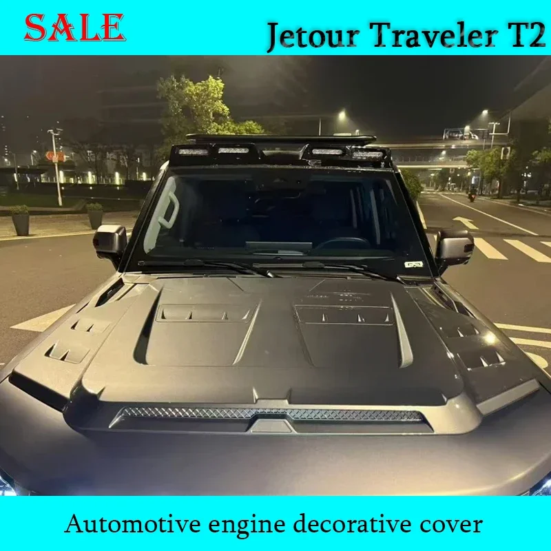 Fit for JETOUR Traveler T2 2024-2024 Automobiles Personalized Large Engine Decorative Cover Auto Exterior Decorative Parts